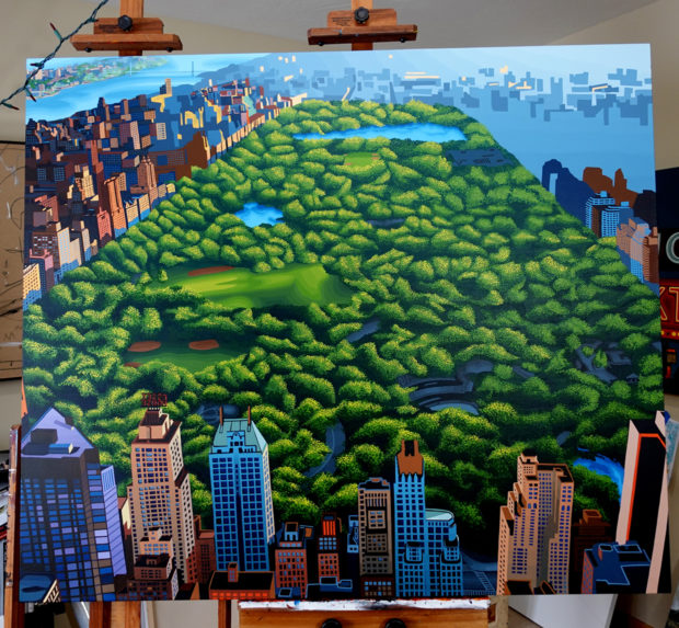 Borbay Central Park Painting Process 10