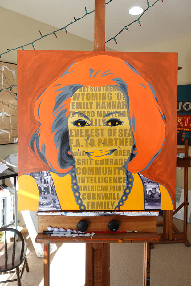 Painting Process Portrait of Patricia Barganier by Borbay