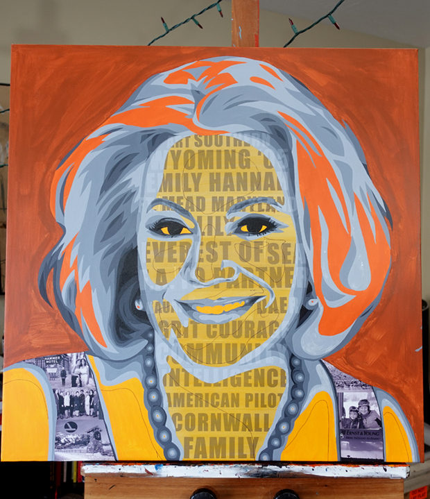 Painting Process Portrait of Patricia Barganier by Borbay