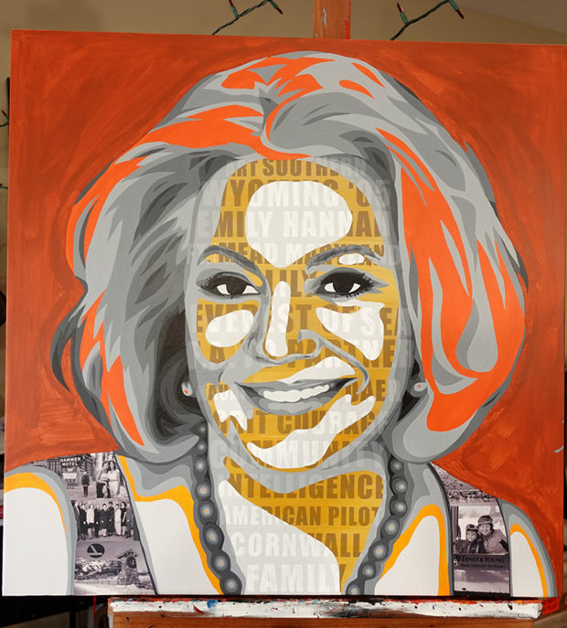 Painting Process Portrait of Patricia Barganier by Borbay