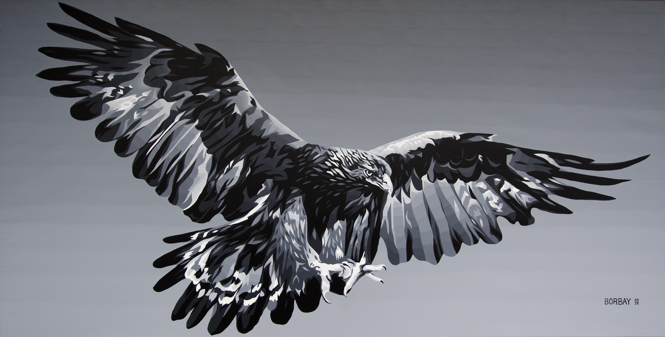 ‘The Alpha’ — A Golden Eagle Painting by Borbay BORBAY