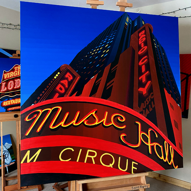 Borbays Radio City Music Hall Painting Progress 4
