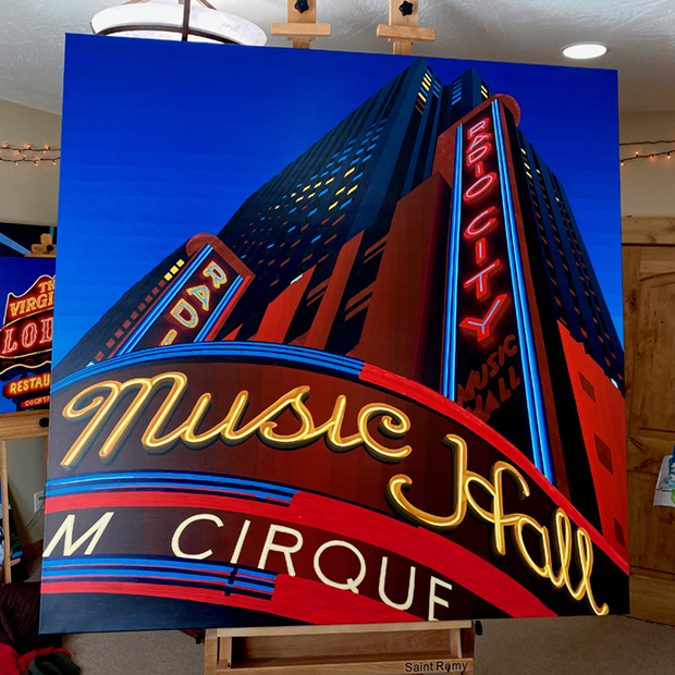 Borbays Radio City Music Hall Painting Progress 5