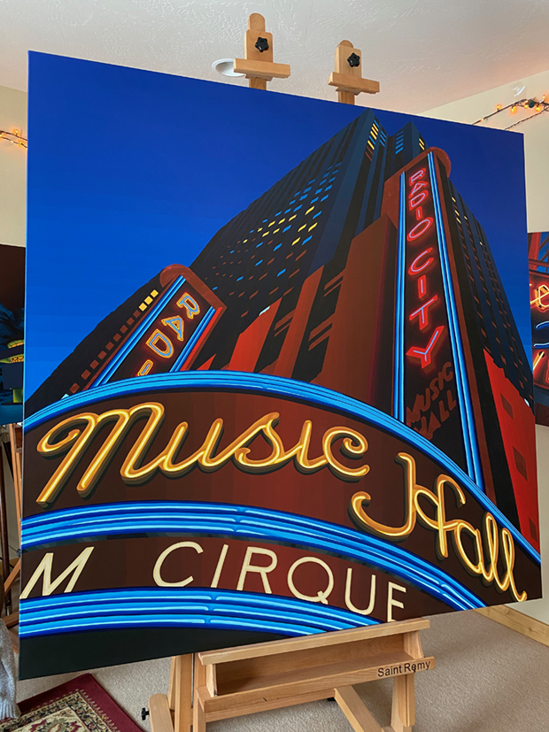 Borbays Radio City Music Hall Painting Progress 7