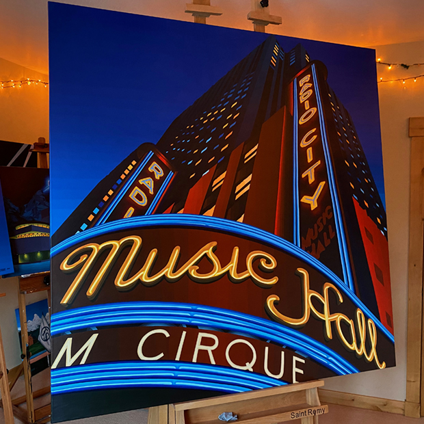 Borbays Radio City Music Hall Painting Progress 9