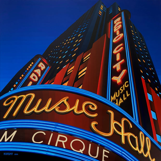 Radio City Music Hall Painting by Borbay