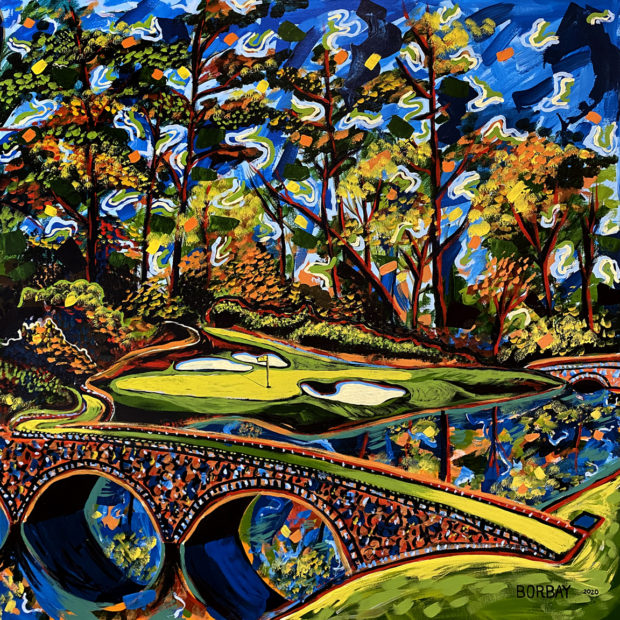 Golden Bell Painting #12 at Augusta National The Masters by Borbay