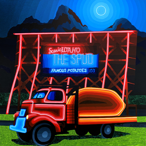 Spud Teton Valley Foundation Donation Painting by Borbay - BORBAY Spud Teton Valley Foundation Donation Painting by Borbay