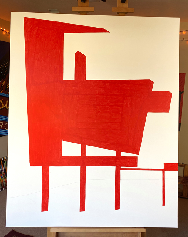 Western Motel Painting Process by Borbay 1 - BORBAY Western Motel Painting Process by Borbay 1