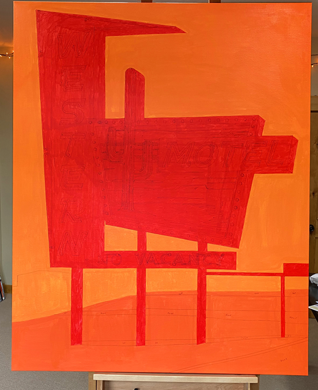 Western Motel Painting Process by Borbay 2 - BORBAY Western Motel Painting Process by Borbay 2