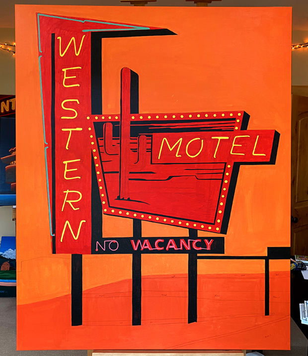 Western Motel Painting Process by Borbay 3