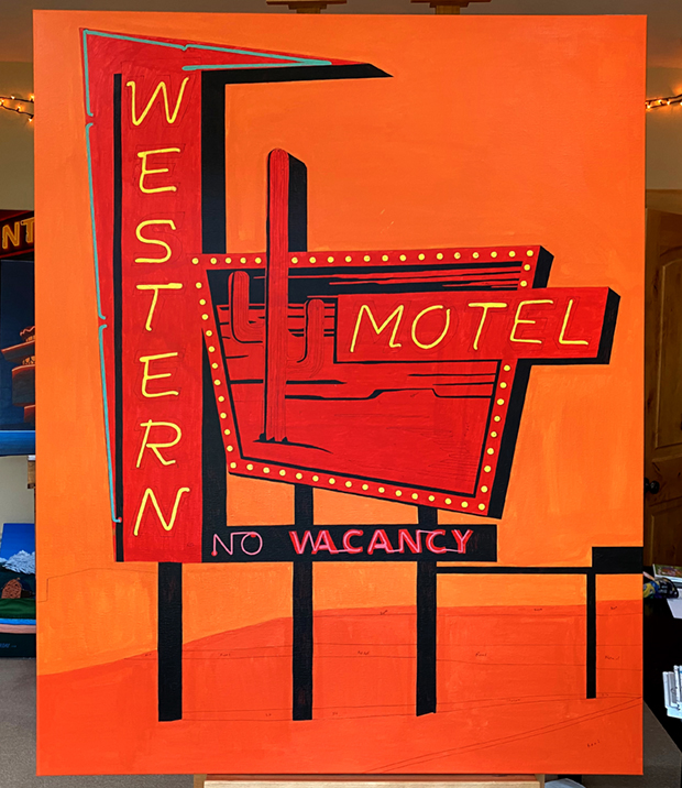 Western Motel Painting Process by Borbay 3 - BORBAY Western Motel Painting Process by Borbay 3