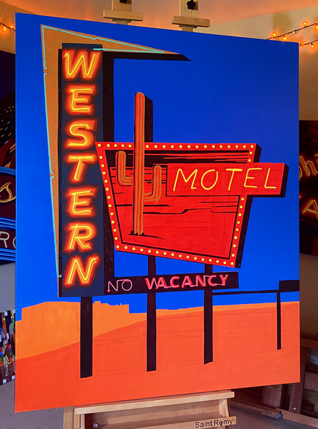 Western Motel Painting Process by Borbay 4