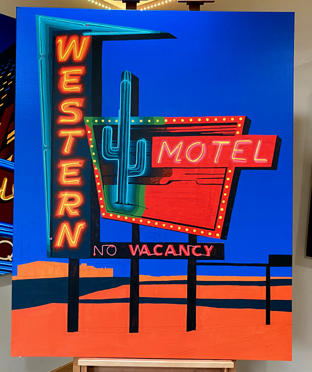 Western Motel Painting Process by Borbay 5