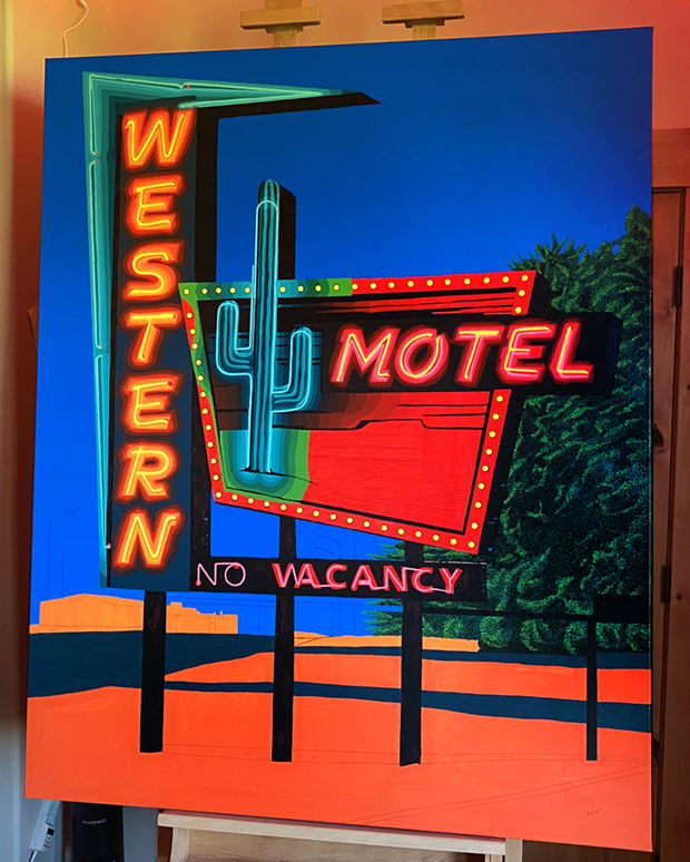 Western Motel Painting Process by Borbay 6 - BORBAY Western Motel Painting Process by Borbay 6