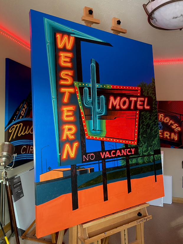 Western Motel Painting Process by Borbay 7