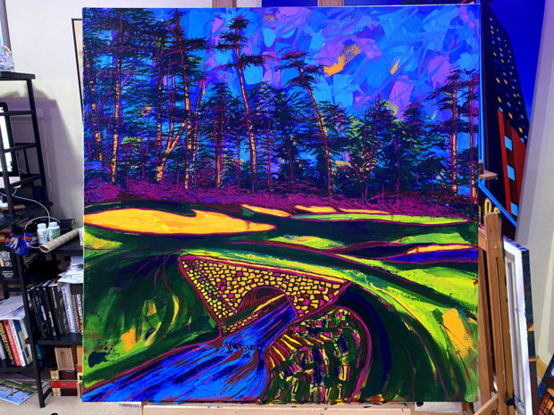 Azalea Painting #13 at Augusta National The Masters Process 5